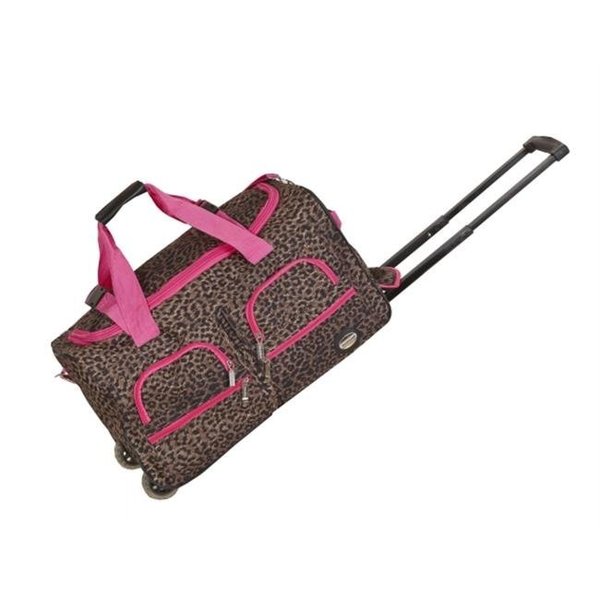 Rockland Rockland PRD322-PINKLEOPARD 22 in. ROLLING DUFFLE BAG - PINKLEOPARD PRD322-PINKLEOPARD